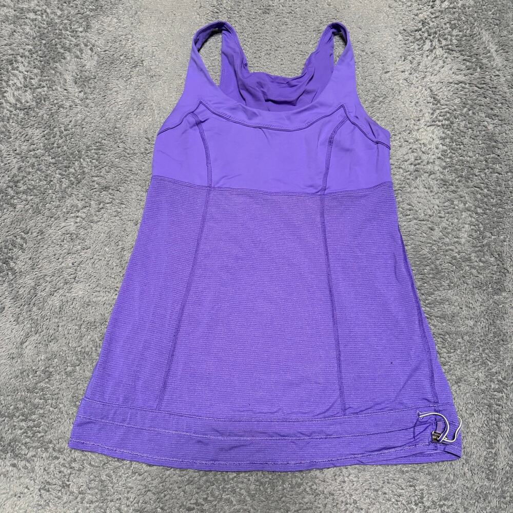 Lululemon Workout Tank Top Shirt Womens 4 ? Athletic Racerback Drawstring Purple